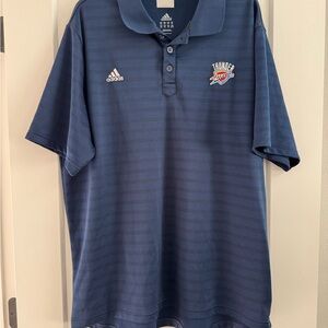 Oklahoma City Thunder Navy Blue Adidas Polo Men’s XXL